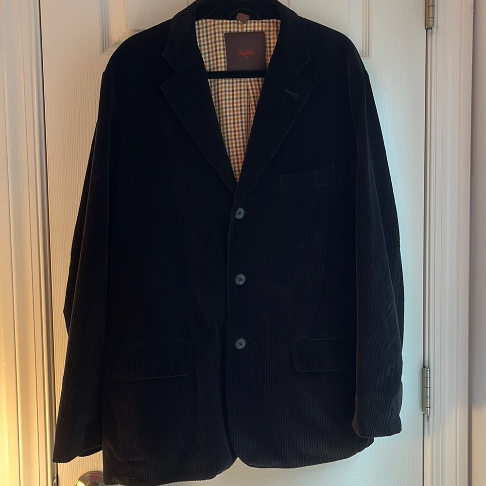 Tre Vero premier collection, Black corduroy jacket, Large.